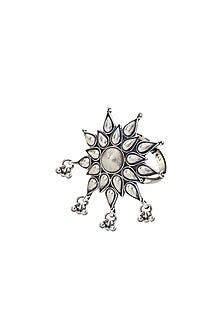 White Finish Star Ring