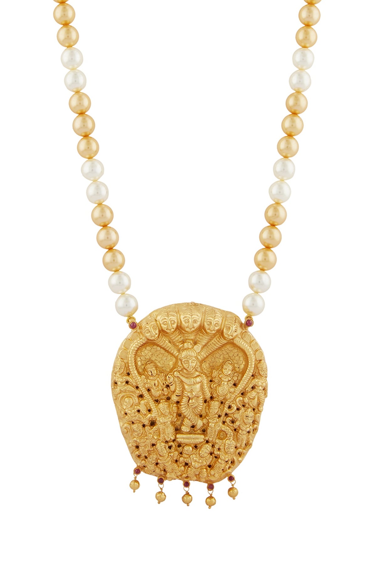 Gold Plated Pendant Necklace In Sterling Silver
