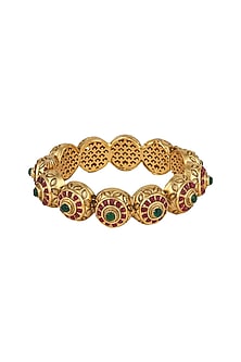 Gold Plated Carved Bracelets