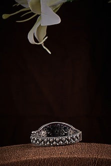 Ruby Openable Kada In Sterling Silver