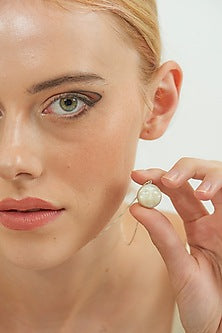 White Finish Moon Necklace In Sterling Silver