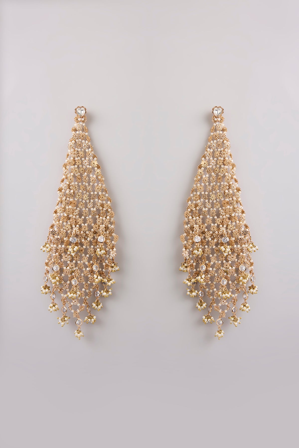 Gold Finish Brass Dangler Earrings