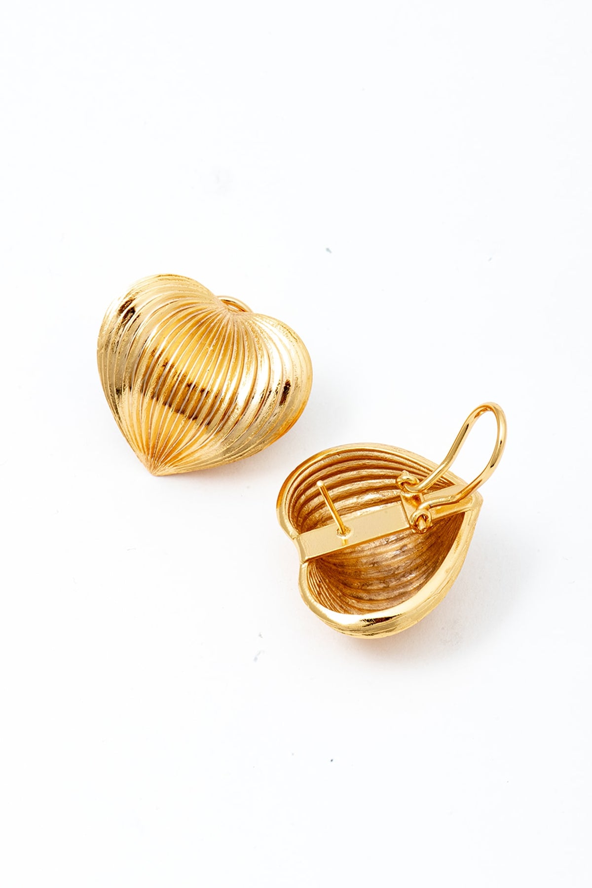 Gold Plated Brass Alloy Stud Earrings