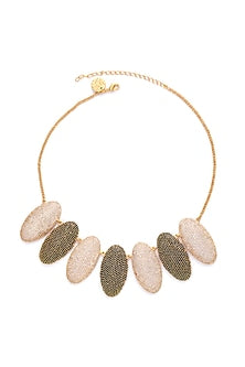 Gold Finish Zircon Necklace
