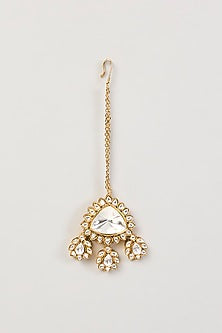 Two Tone Finish Kundan Polki Necklace Set