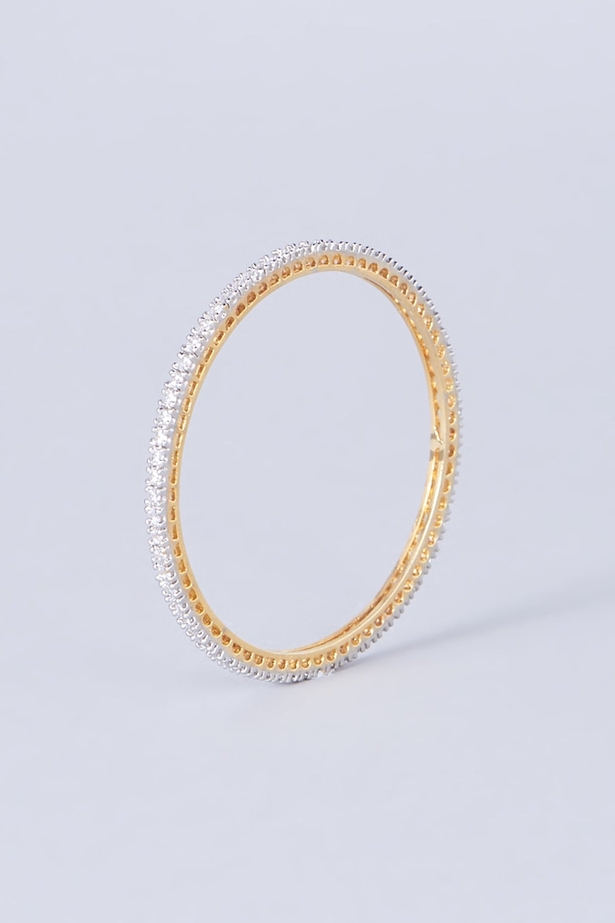Gold Finish Zircons Bangles (Set of 4)