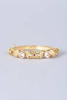 Gold Finish Zircons Bracelet