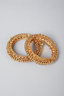 Gold Plated Beaded Bangles