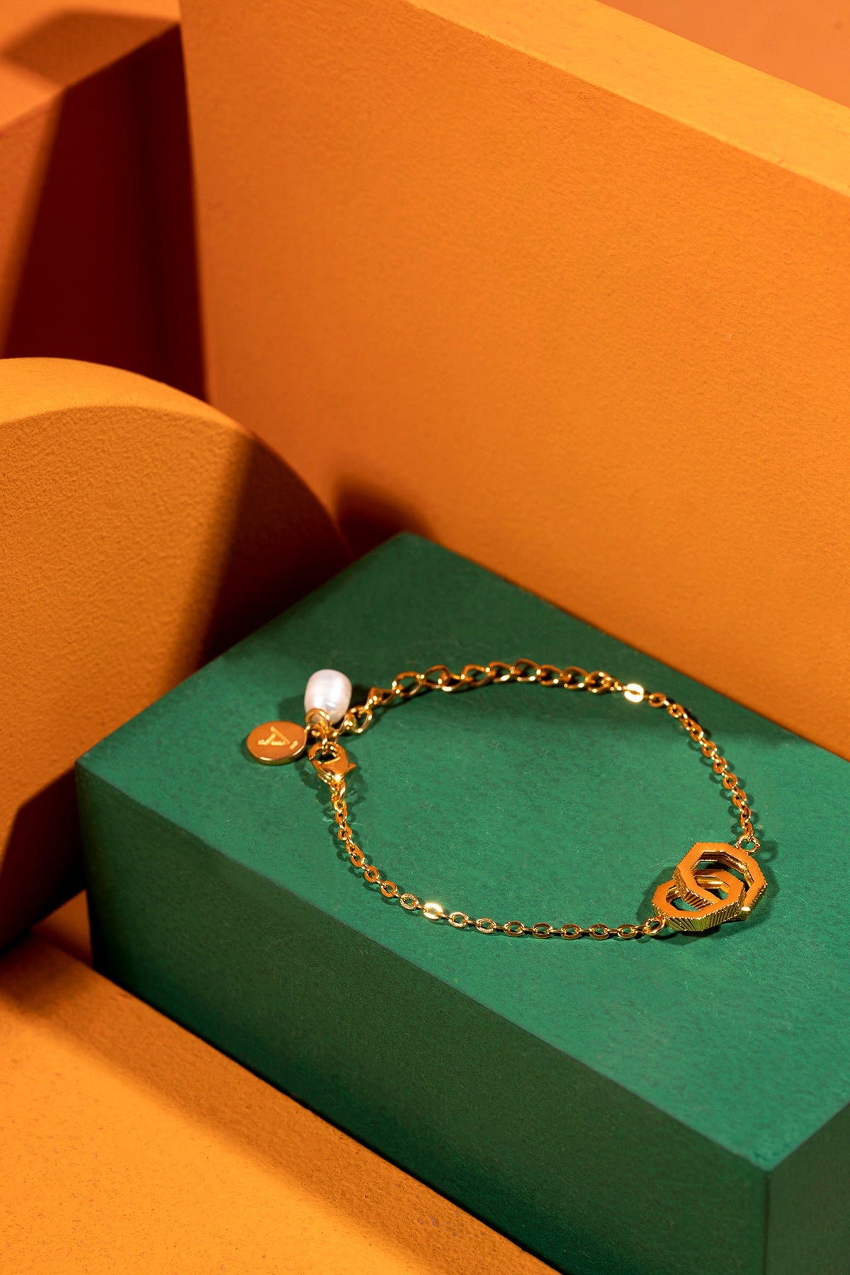 Gold Plated Baroque Pearl Bracelet