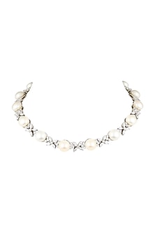 White Finish Zirconia Necklace