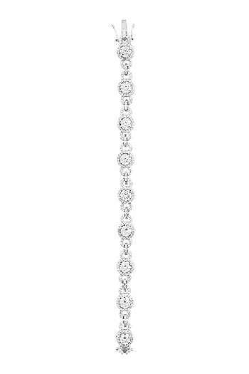 White Finish Cubic Zirconia Bracelet