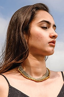 Two Tone Finish Handcrafted Choker Necklace