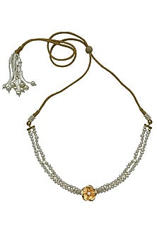 Gold Finish Handcrafted Pearl Choker Necklace