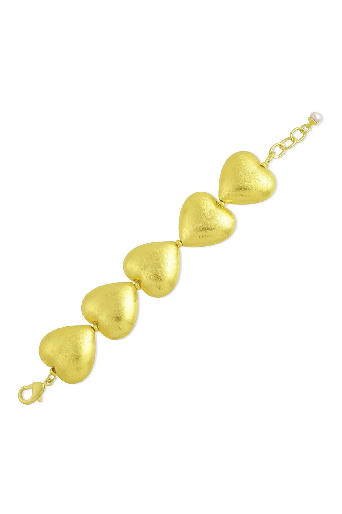 Gold Plated (Water Resistance Premium Plating) Chunky Heart Bracelet