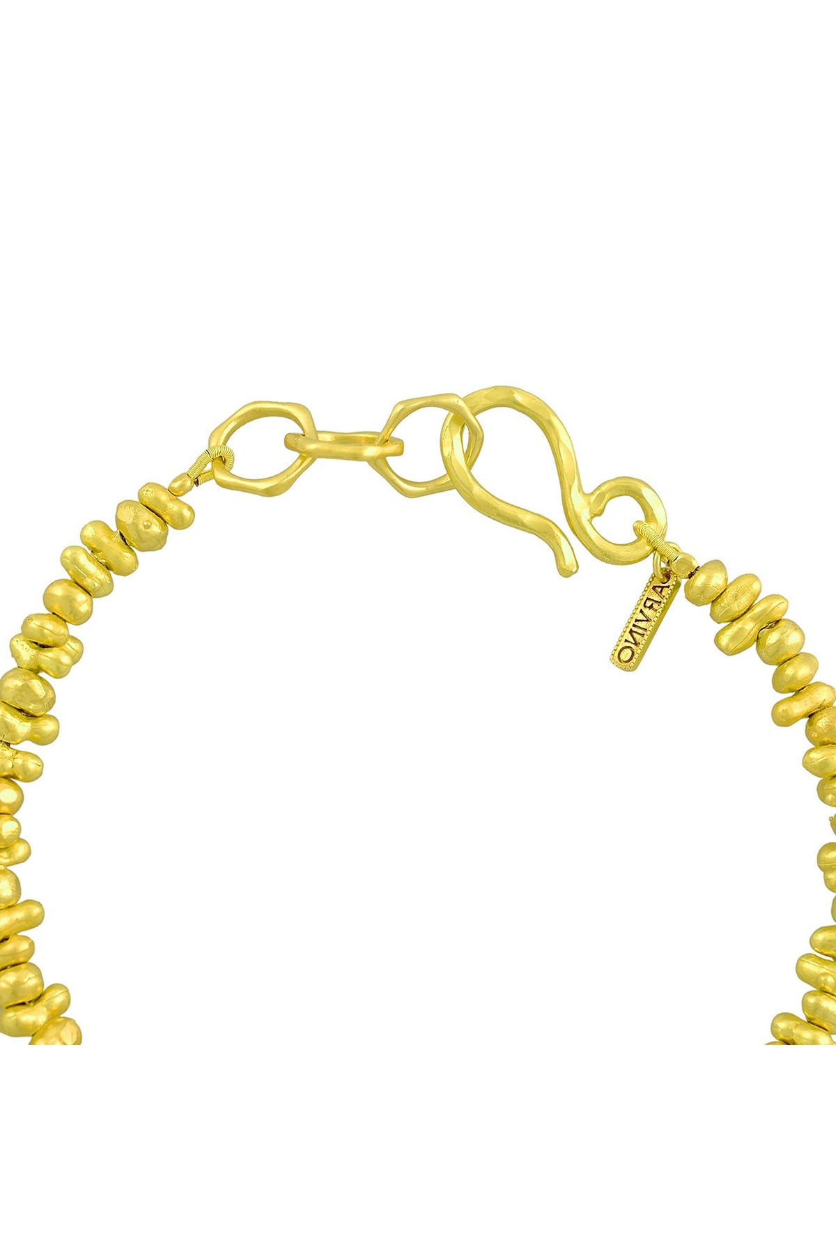 Gold Finish Molten Beaded Bracelet