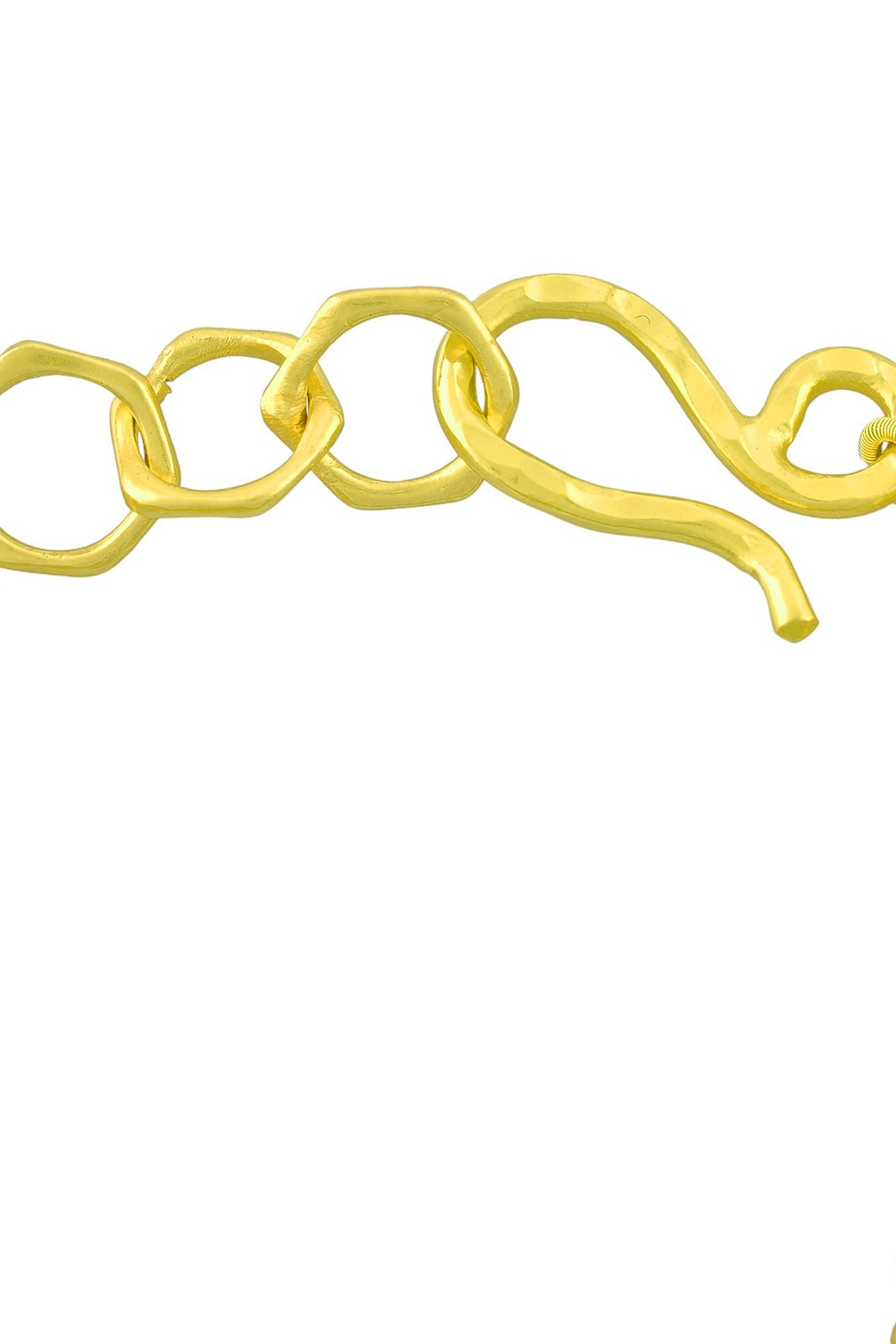 Gold Finish Molten Beaded Bracelet