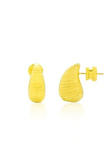 Gold Finish Teardrop Earrings