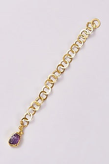 Gold Finish Amethyst Bracelet