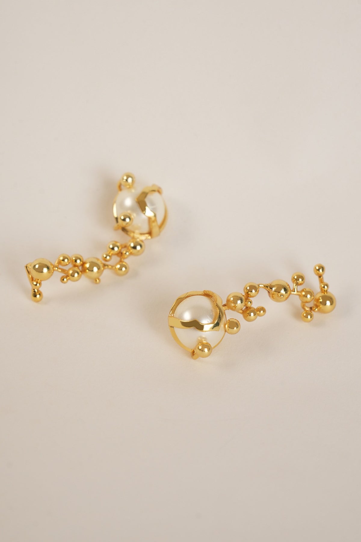 Gold Plated Freshwater Pearl Dangler Earrings