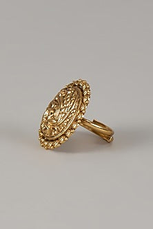 Antique Gold Finish Adjustable Ring