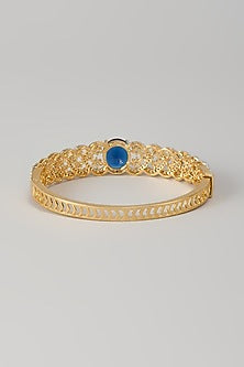 White Finish Zircon & Sapphire Stone Kada