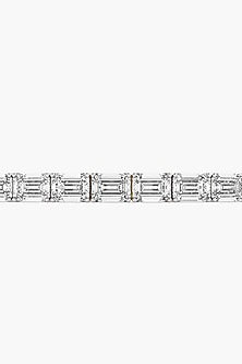 14kt Yellow Gold Finish Lab Grown Emerald-Cut Diamond Bangle