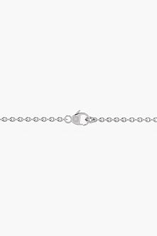14kt White Gold Finish Lab Grown Round-Cut Diamond Pendant Chain Necklace