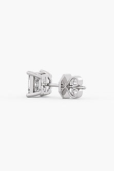 14kt White Gold Finish Lab-Grown Diamond Stud Earrings