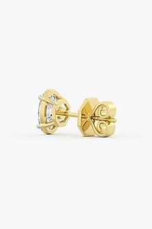 14kt White Gold Finish Lab-Grown Diamond Stud Earrings