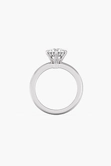 18kt White Gold Finish Pear-Cut Diamond Ring