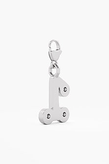 9kt White Gold Finish Diamond Number 1 Charm