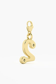 9kt Yellow Gold Finish Diamond Number 2 Charm