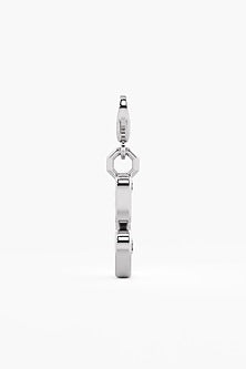 9kt White Gold Finish Diamond Number 5 Charm