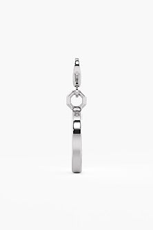 9kt White Gold Finish Diamond Number 6 Charm
