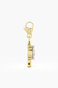 9kt Yellow Gold Finish Diamond E Initial Charm