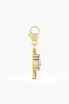 9kt Yellow Gold Finish Diamond Z Initial Charm