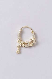 Gold Finish Zircon Nose Ring