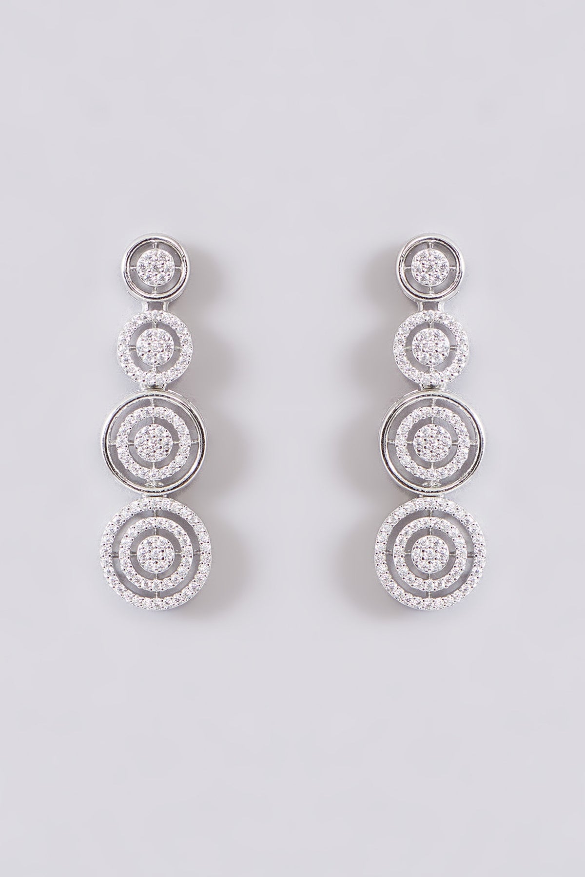 White Finish Zircon Necklace Set