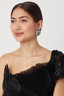 Black Rhodium Finish Stud Earrings