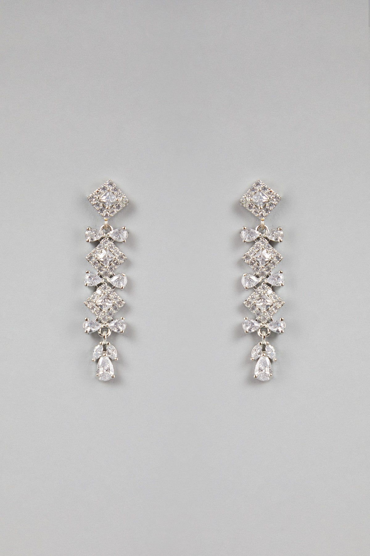White Finish Zircon Choker Necklace Set