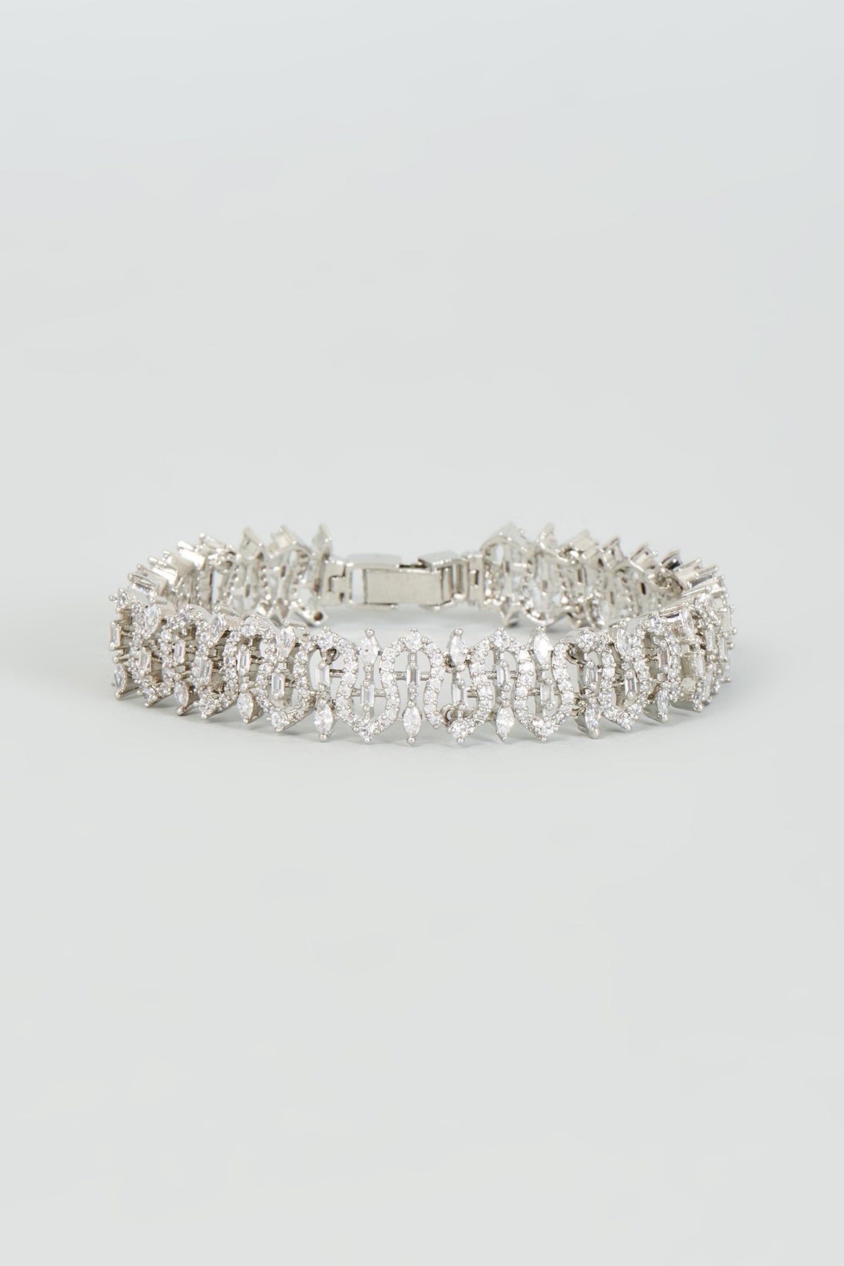 White Finish Zircon Bracelet