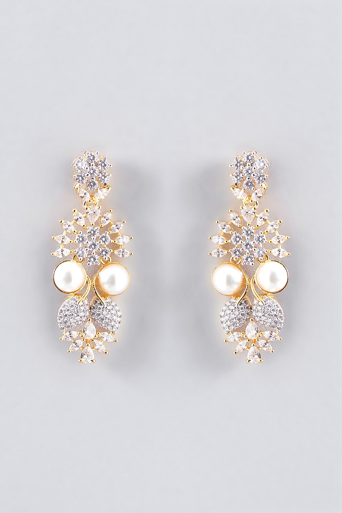 Gold Finish Faux Diamond Necklace Set
