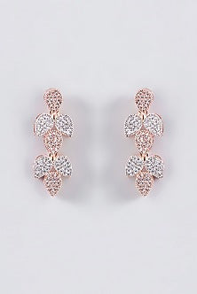 Rose Gold Finish Faux Diamond Necklace Set