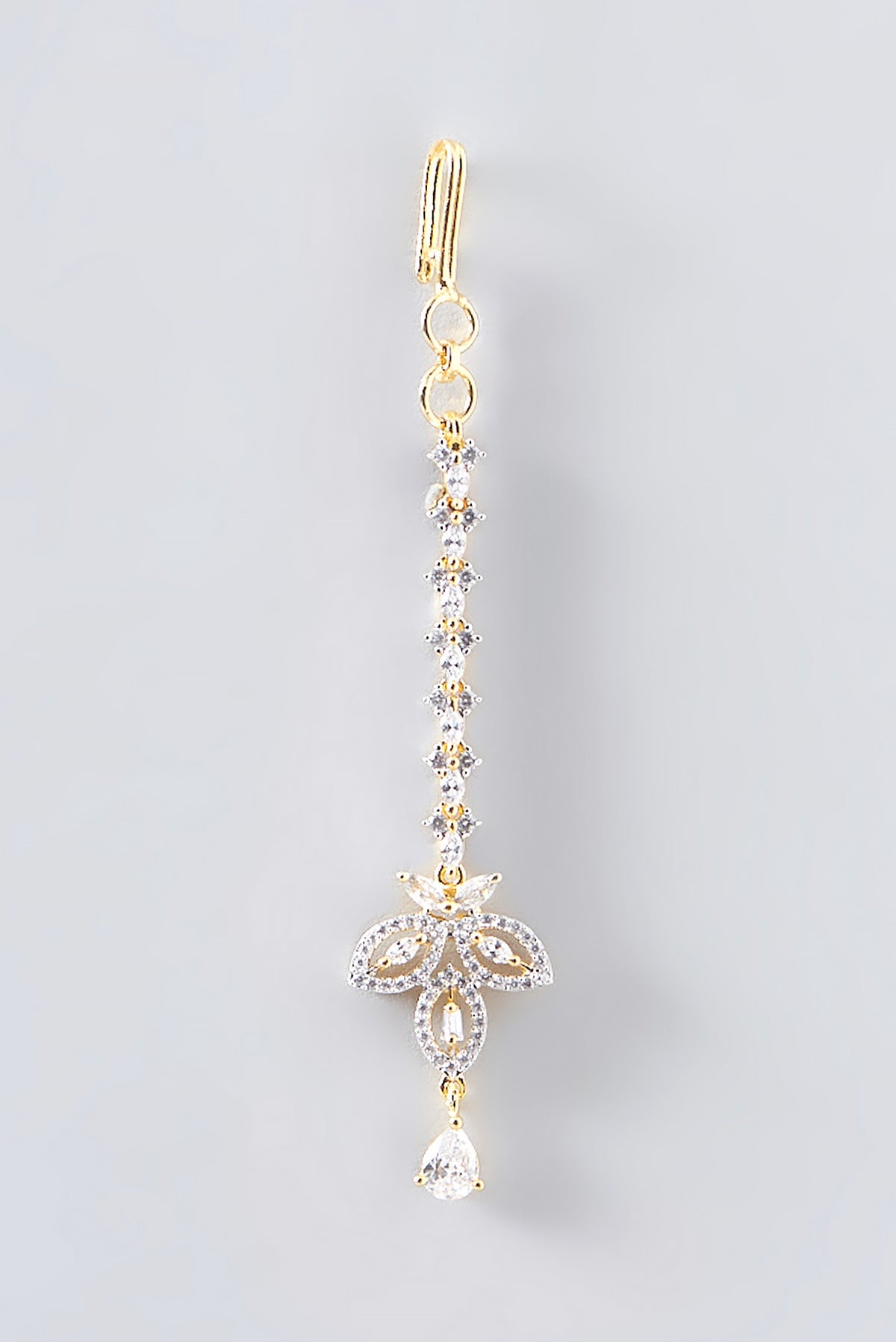 Gold Finish Faux Diamond Maangtikka