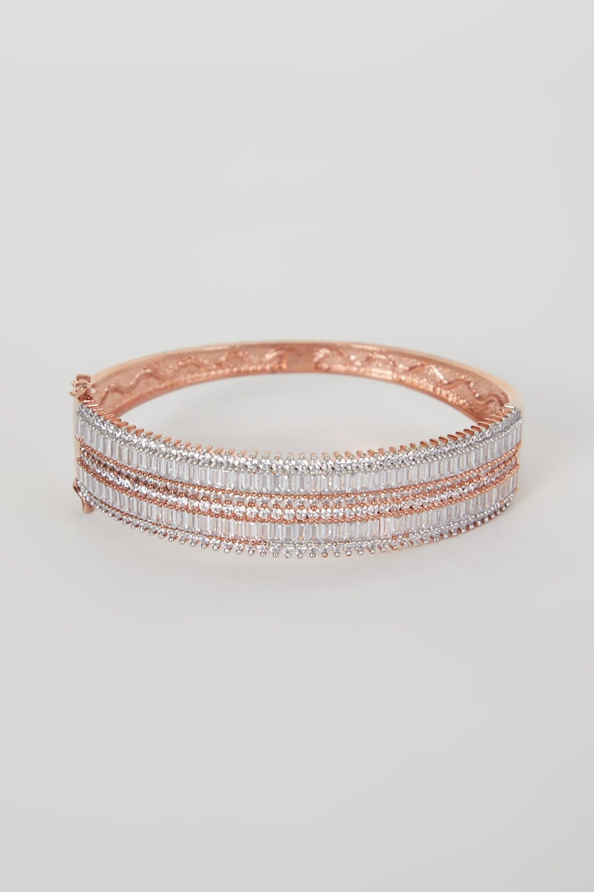 Rose Gold Finish Faux Diamond Bracelet