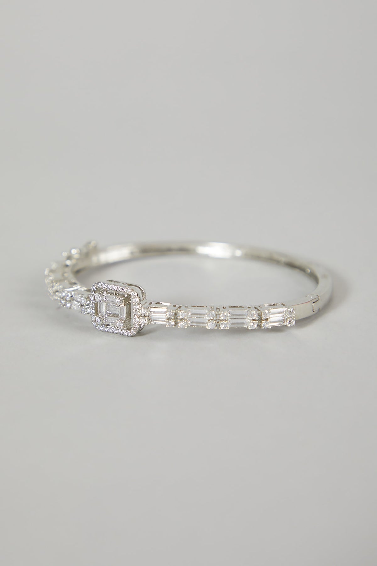 White Finish Diamond Bangle