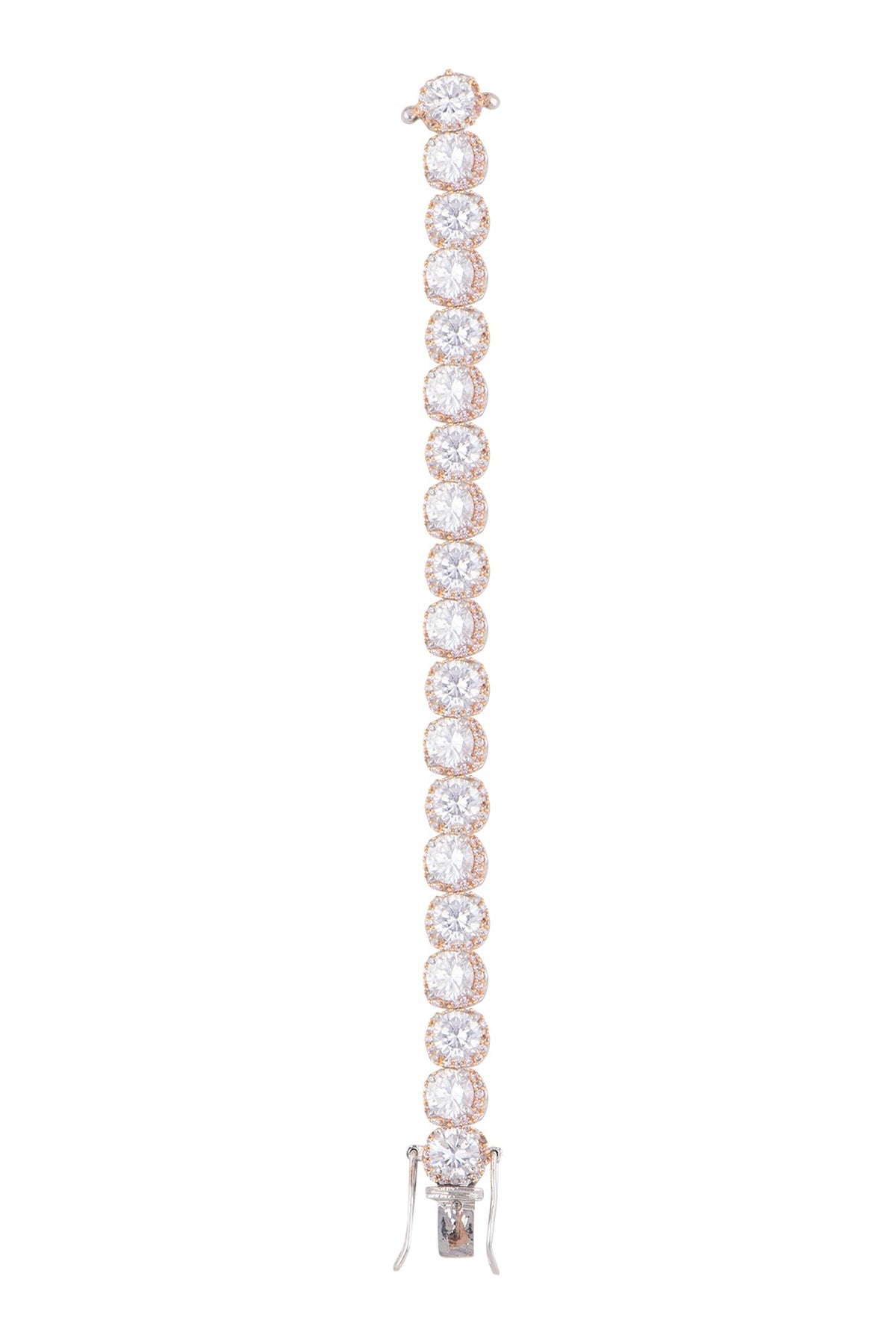 Rose Gold Flexible Faux Diamond Bracelet
