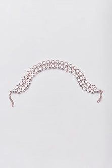 Rose Gold Finish Zircon Mathapatti