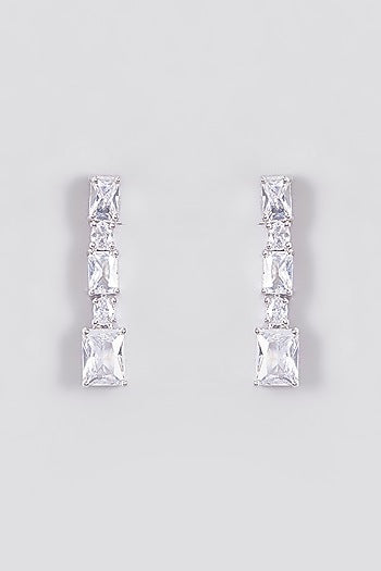 White Finish Zircon Necklace Set