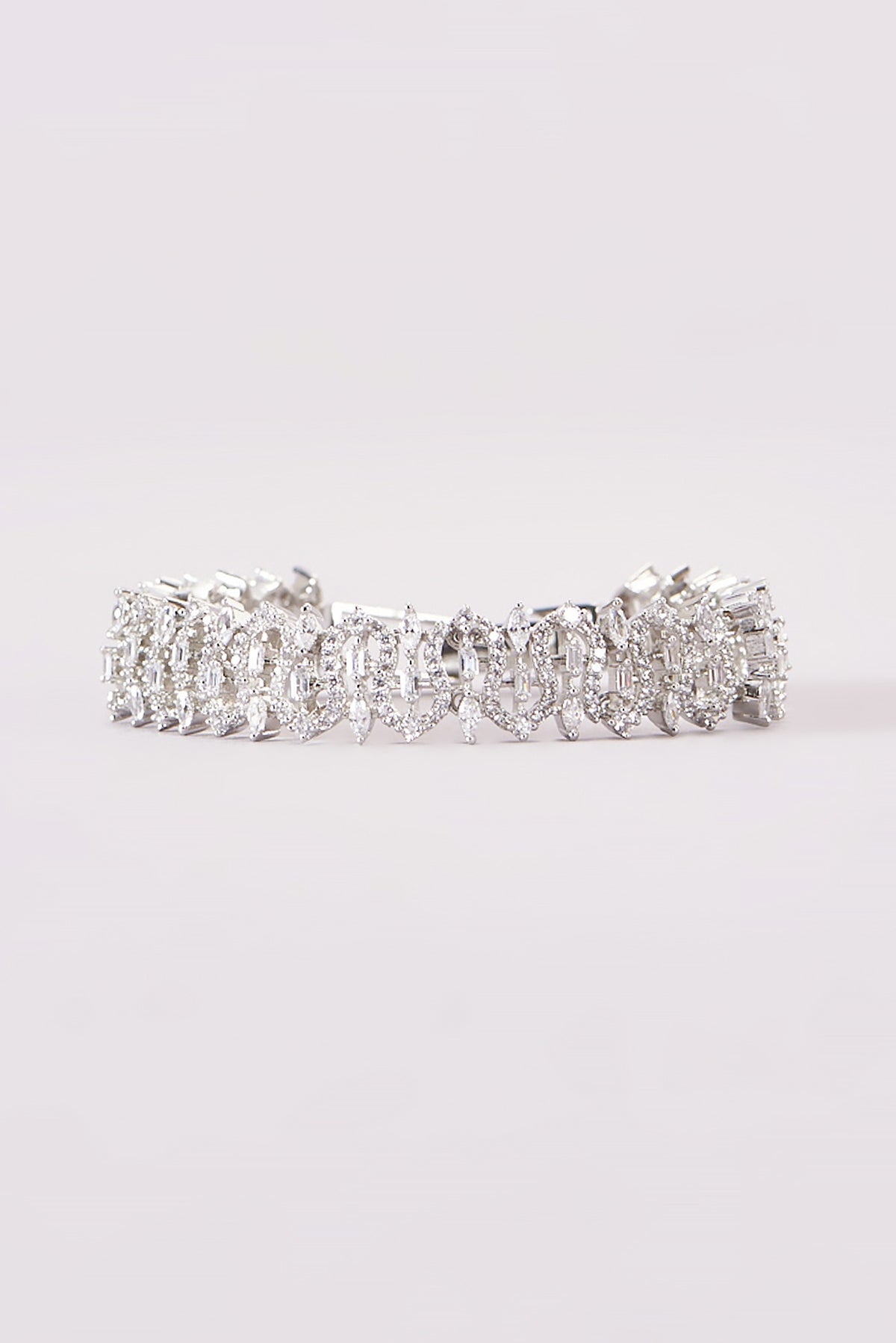 White Finish Zircon Bracelet